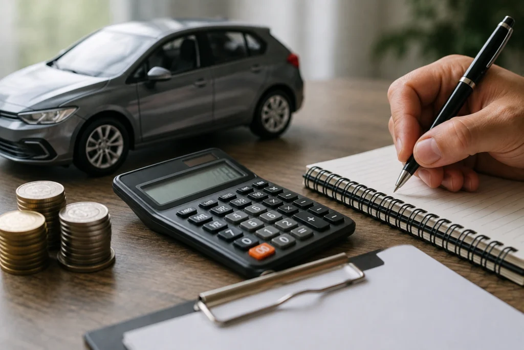 Como calcular o gasto mensal do carro somando despesas fixas e variáveis