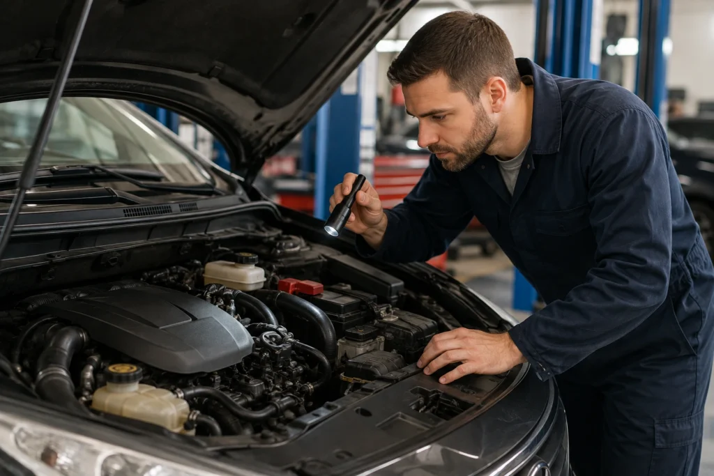 Revisão preventiva antes de viajar de carro
